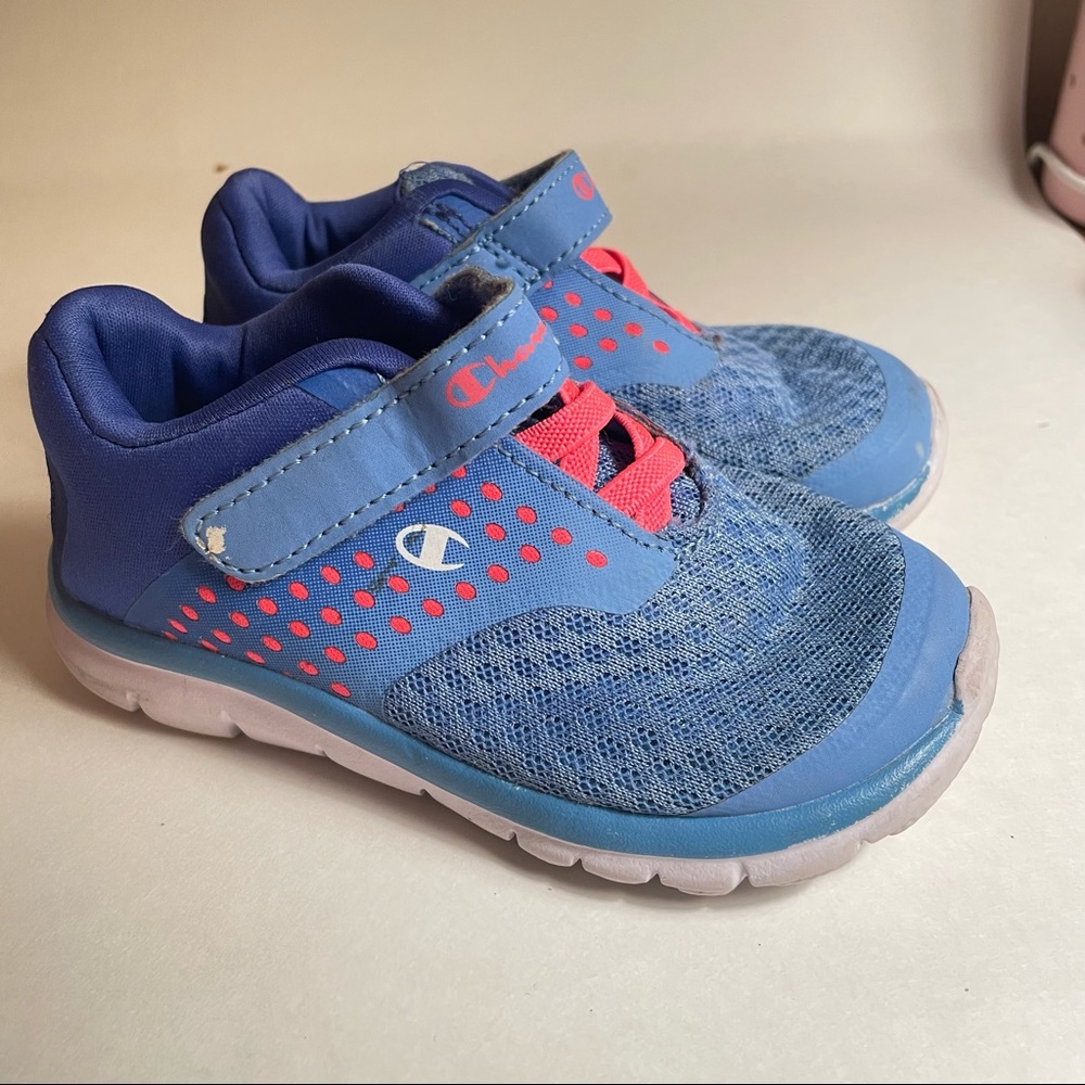 Champion Girls Size 7 Blue & Raspberry Mesh Running Sneakers